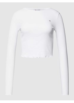Bluzka z długim rękawem z falistym wykończeniem ze sklepu Peek&Cloppenburg  w kategorii Bluzki damskie - zdjęcie 168339268