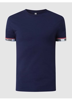 T-shirt z wykończeniami w kontrastowym kolorze model ‘Basic Logotape’ ze sklepu Peek&Cloppenburg  w kategorii T-shirty męskie - zdjęcie 168340706