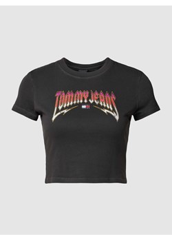 T-shirt krótki z nadrukiem z logo ze sklepu Peek&Cloppenburg  w kategorii Bluzki damskie - zdjęcie 168340886