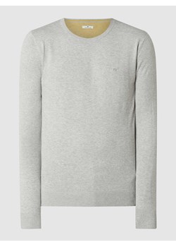 Sweter z dzianiny z wyhaftowanym logo ze sklepu Peek&Cloppenburg  w kategorii Swetry męskie - zdjęcie 168341208