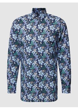 Koszula biznesowa o kroju modern fit ze wzorem na całej powierzchni model ‘Global’ ze sklepu Peek&Cloppenburg  w kategorii Koszule męskie - zdjęcie 168341397