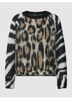 Sweter z dzianiny z okrągłym dekoltem ze sklepu Peek&Cloppenburg  w kategorii Swetry damskie - zdjęcie 168342545