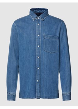 Koszula jeansowa o kroju regular fit z kieszenią na piersi ze sklepu Peek&Cloppenburg  w kategorii Koszule męskie - zdjęcie 168343147