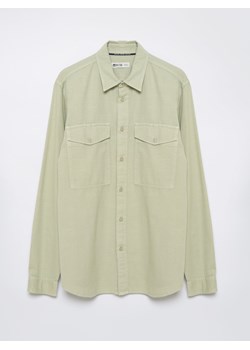 Koszula męska bawełniana zielona Szakes 300 ze sklepu Big Star w kategorii Koszule męskie - zdjęcie 168347178
