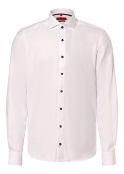 Finshley & Harding Koszula męska - Bez prasowania - Dwuwarstwowa - Bardzo długie rękawy Mężczyźni Slim Fit Bawełna biały wypukły wzór tkaniny ze sklepu vangraaf w kategorii Koszule męskie - zdjęcie 168347268