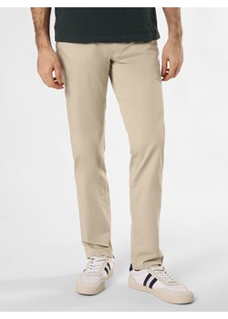 BRAX Spodnie - Cadiz Mężczyźni Bawełna kitt jednolity ze sklepu vangraaf w kategorii Spodnie męskie - zdjęcie 168347326