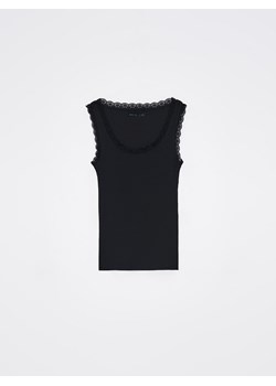 Mohito - Czarny top z ozdobną koronką - czarny ze sklepu Mohito w kategorii Bluzki damskie - zdjęcie 168348409