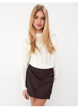 Mohito - Sweter z ozdobnym splotem - biały ze sklepu Mohito w kategorii Swetry damskie - zdjęcie 168348536