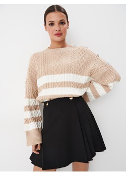 Mohito - Sweter w paski - beżowy ze sklepu Mohito w kategorii Swetry damskie - zdjęcie 168348576