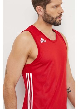 adidas Performance t-shirt treningowy dwustronny 3G Speed kolor czerwony ze sklepu ANSWEAR.com w kategorii T-shirty męskie - zdjęcie 168375395