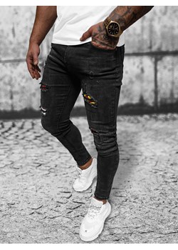 Spodnie jeansowe męskie czarne OZONEE DR/TF263 ze sklepu ozonee.pl w kategorii Jeansy męskie - zdjęcie 168376436