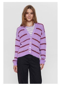 NÜMPH Kardigan &quot;Tara&quot; w kolorze fioletowo-bordowym ze sklepu Limango Polska w kategorii Swetry damskie - zdjęcie 168377139