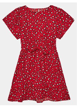 Kids ONLY Sukienka letnia Palma 15316557 Czerwony Regular Fit ze sklepu MODIVO w kategorii Sukienki dziewczęce - zdjęcie 168378809