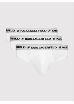 KARL LAGERFELD Komplet 3 par slipów Logo 211M2103 Biały ze sklepu MODIVO w kategorii Majtki męskie - zdjęcie 168379429