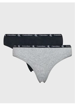 Calvin Klein Underwear Komplet 2 par stringów 000QD3990E Kolorowy ze sklepu MODIVO w kategorii Majtki damskie - zdjęcie 168380736
