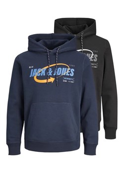 Jack&Jones Komplet 2 bluz 12254142 Czarny Standard Fit ze sklepu MODIVO w kategorii Bluzy męskie - zdjęcie 168385168