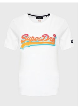 Superdry T-Shirt Vintage Vl Seasonal W1010790A Biały Regular Fit ze sklepu MODIVO w kategorii Bluzki damskie - zdjęcie 168389389