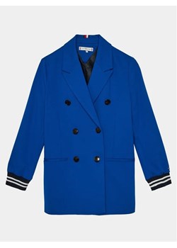 Tommy Hilfiger Płaszcz przejściowy Knitted Blazer KG0KG07796 Niebieski Regular Fit ze sklepu MODIVO w kategorii Płaszcze dziewczęce - zdjęcie 168389736