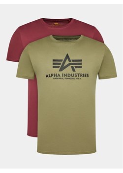 Alpha Industries Komplet 2 t-shirtów Basic 106524 Kolorowy Regular Fit ze sklepu MODIVO w kategorii T-shirty męskie - zdjęcie 168390839