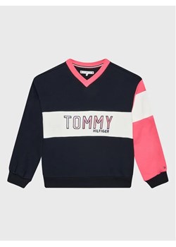 Tommy Hilfiger Bluza Colorblock KG0KG06657 Granatowy Regular Fit ze sklepu MODIVO w kategorii Bluzy chłopięce - zdjęcie 168393419