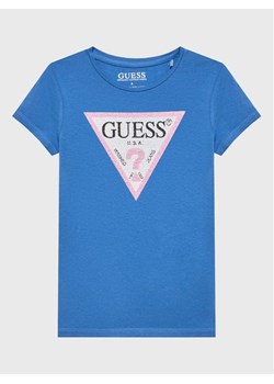 Guess T-Shirt J2YI51 K6YW1 Niebieski Regular Fit ze sklepu MODIVO w kategorii Bluzki dziewczęce - zdjęcie 168395257