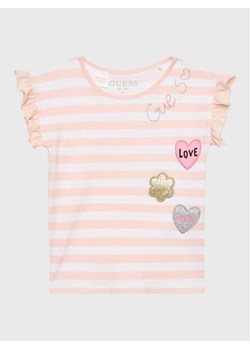 Guess T-Shirt K3GI13 K6YW0 Różowy Regular Fit ze sklepu MODIVO w kategorii Bluzki dziewczęce - zdjęcie 168399866