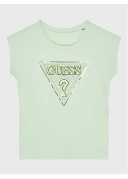 Guess T-Shirt J3GI33 K6YW1 Zielony Boxy Fit ze sklepu MODIVO w kategorii Bluzki dziewczęce - zdjęcie 168401438