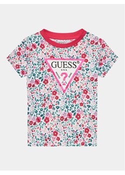 Guess T-Shirt K4RI15 K6YW3 Różowy Regular Fit ze sklepu MODIVO w kategorii Bluzki dziewczęce - zdjęcie 168403175