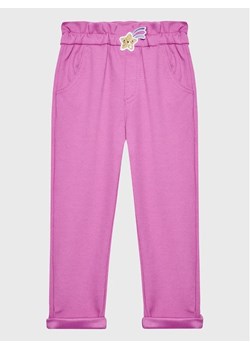 United Colors Of Benetton Spodnie materiałowe 4LAAGF00B Różowy Regular Fit ze sklepu MODIVO w kategorii Spodnie dziewczęce - zdjęcie 168403296