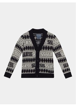 Guess Kardigan N3BR09 Z39G0 Szary Regular Fit ze sklepu MODIVO w kategorii Swetry dziewczęce - zdjęcie 168405476