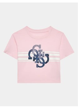 Guess T-Shirt J3YI36 K8HM4 Różowy Boxy Fit ze sklepu MODIVO w kategorii Bluzki dziewczęce - zdjęcie 168408117