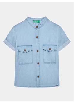 United Colors Of Benetton Koszula jeansowa 5DHJGQ012 Niebieski Regular Fit ze sklepu MODIVO w kategorii Koszule chłopięce - zdjęcie 168408809