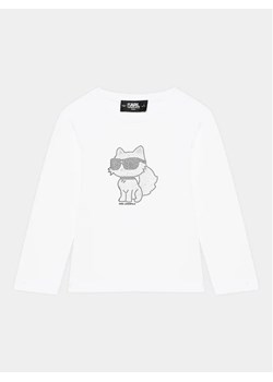 Karl Lagerfeld Kids Bluzka Z15444 S Biały Regular Fit ze sklepu MODIVO w kategorii Bluzki dziewczęce - zdjęcie 168409375