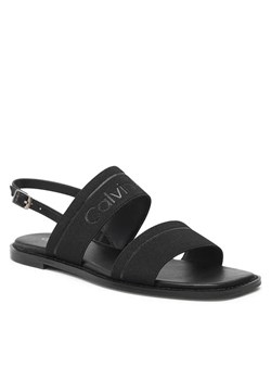 Calvin Klein Sandały Squared Flat Sandal He HW0HW01496 Czarny ze sklepu MODIVO w kategorii Sandały damskie - zdjęcie 168413317