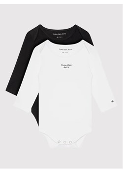 Calvin Klein Jeans Komplet 2 par body dziecięcych Stack Logo IN0IN00013 Kolorowy Regular Fit ze sklepu MODIVO w kategorii Body niemowlęce - zdjęcie 168415795