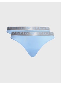 Emporio Armani Underwear Komplet 2 par stringów 163333 3R235 00291 Niebieski ze sklepu MODIVO w kategorii Majtki damskie - zdjęcie 168419375