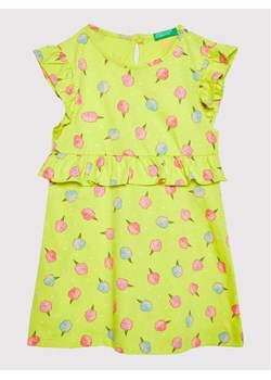 United Colors Of Benetton Sukienka letnia 3HD3GV005 Żółty Regular Fit ze sklepu MODIVO w kategorii Sukienki niemowlęce - zdjęcie 168419876