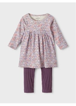 NAME IT Komplet sukienka i legginsy 13215289 Fioletowy Regular Fit ze sklepu MODIVO w kategorii Komplety niemowlęce - zdjęcie 168419895