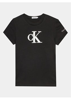 Calvin Klein Jeans T-Shirt Metallic Monogram IG0IG02342 Czarny Slim Fit ze sklepu MODIVO w kategorii T-shirty chłopięce - zdjęcie 168421256