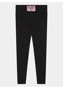 Guess Legginsy J4RB04 J1314 Czarny Slim Fit ze sklepu MODIVO w kategorii Spodnie dziewczęce - zdjęcie 168421979