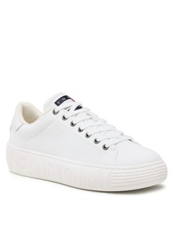 Tommy Jeans Sneakersy Canvas Outsole EM0EM01160 Biały ze sklepu MODIVO w kategorii Trampki męskie - zdjęcie 168423218