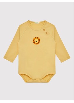 United Colors Of Benetton Body dziecięce 3ATNAB007 Żółty Regular Fit ze sklepu MODIVO w kategorii Body niemowlęce - zdjęcie 168423227