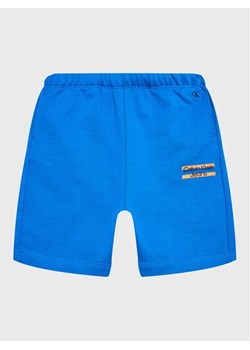 Calvin Klein Jeans Szorty sportowe Mini Block Logo IB0IB01614 Niebieski Regular Fit ze sklepu MODIVO w kategorii Spodenki chłopięce - zdjęcie 168425657