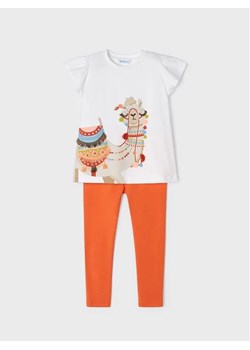 Mayoral Komplet t-shirt i legginsy 3779 Pomarańczowy ze sklepu MODIVO w kategorii Komplety dziewczęce - zdjęcie 168426116