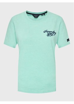 Superdry T-Shirt Vintage Pride In Craft W1010784A Zielony Regular Fit ze sklepu MODIVO w kategorii Bluzki damskie - zdjęcie 168428016