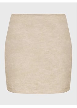 Gina Tricot Spódnica mini 19942 Beżowy Regular Fit ze sklepu MODIVO w kategorii Spódnice - zdjęcie 168428198