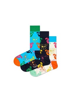 Happy Socks Zestaw 3 par wysokich skarpet unisex XDOG08-0150 Kolorowy ze sklepu MODIVO w kategorii Skarpetki damskie - zdjęcie 168429487