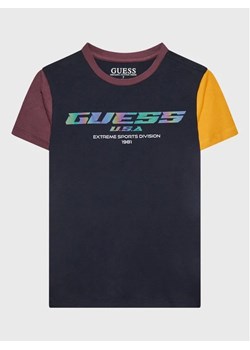 Guess T-Shirt L2BI22 I3Z11 Granatowy Regular Fit ze sklepu MODIVO w kategorii T-shirty chłopięce - zdjęcie 168430767