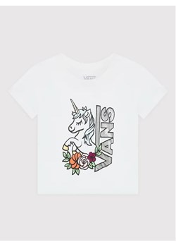 Vans T-Shirt Corny Kids VN0A7RSU Biały Regular Fit ze sklepu MODIVO w kategorii Bluzki dziewczęce - zdjęcie 168434949
