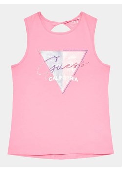 Guess Top J3GI23 K6YW1 Różowy Regular Fit ze sklepu MODIVO w kategorii Bluzki dziewczęce - zdjęcie 168436138